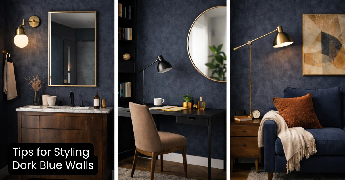 Tips for Styling Dark Blue Walls