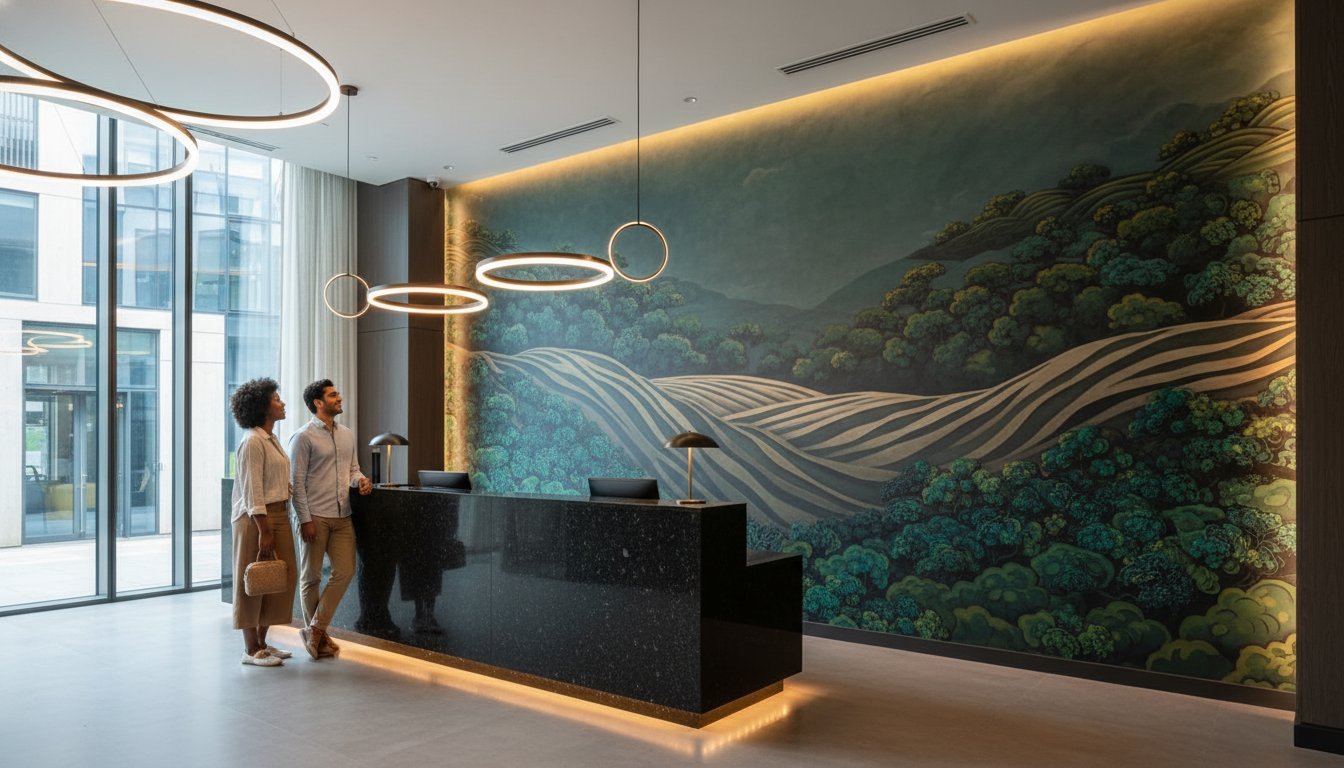 Hotel Lobby Wall Decoration: Elevating Guest Experience with Custom Murals