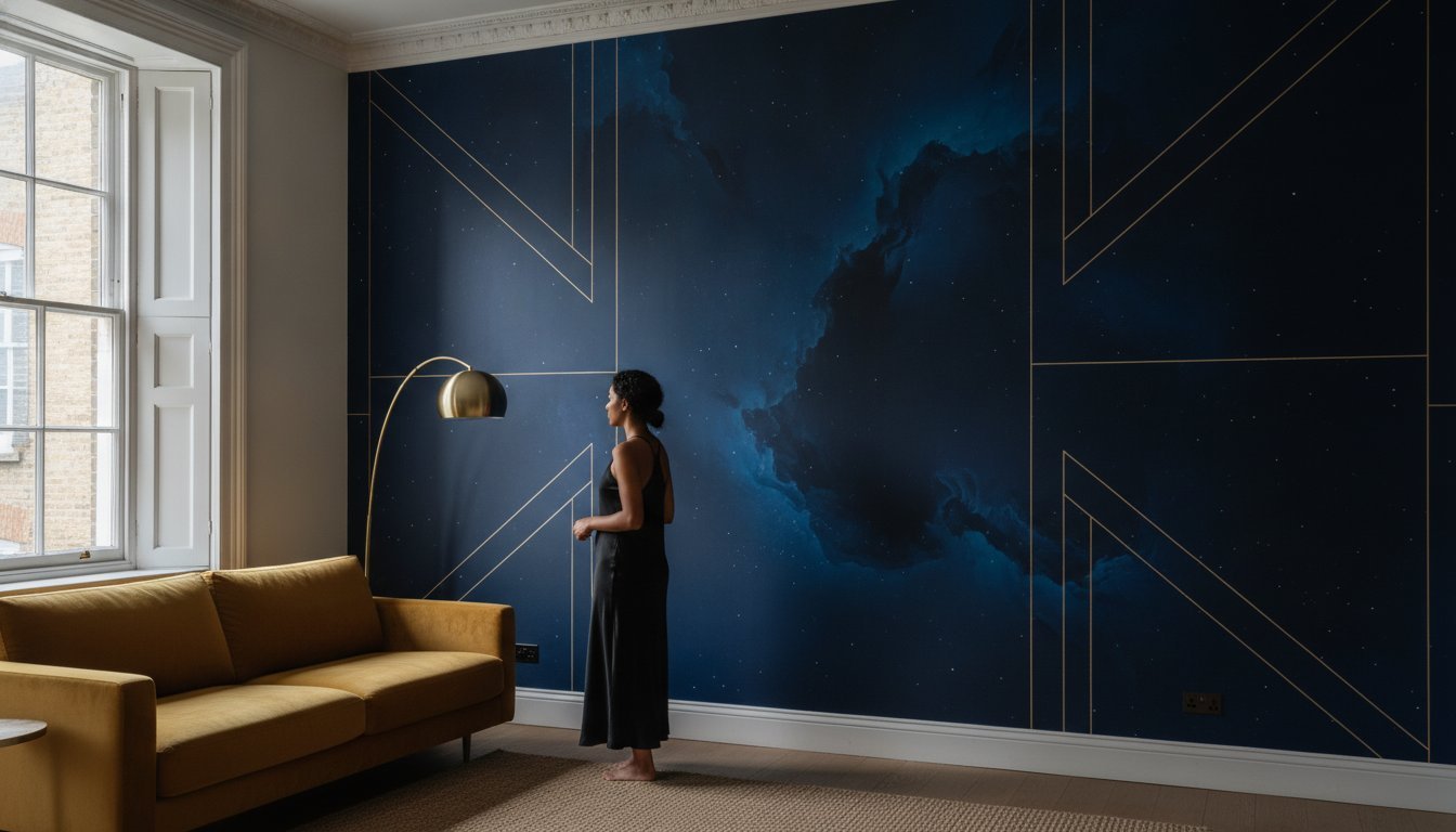 Dark Blue Wall Mural Ideas: High-Resolution Design for Modern UK Interiors