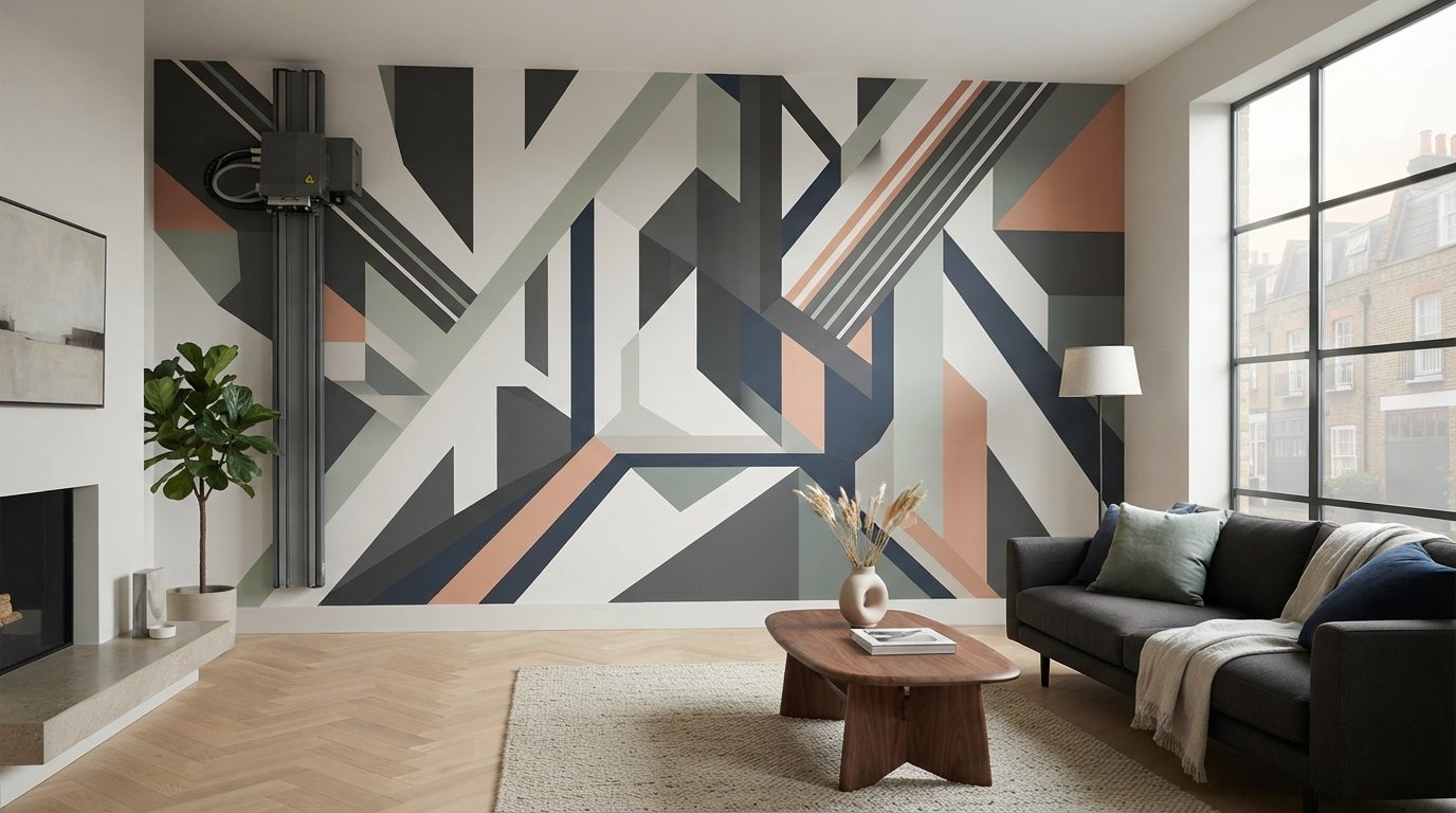 Geometric Feature Walls: Precision Art for Your Interior